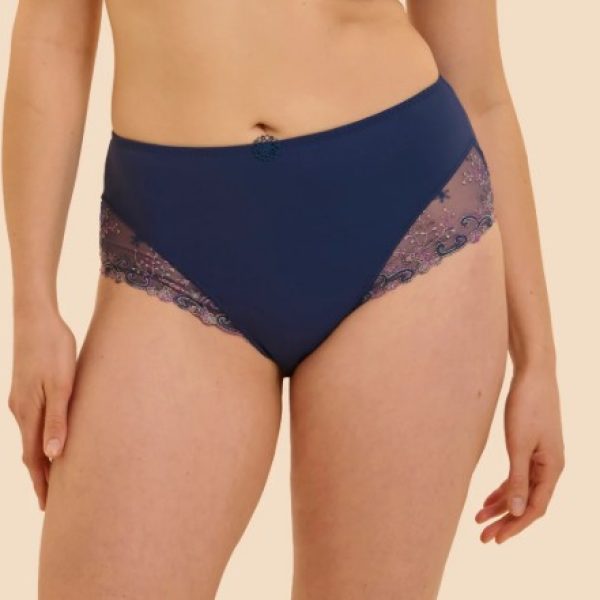 SIMONE PERELE DELICE BLEU RAINBOW SLIP TAILLE HAUTE 12X770.036